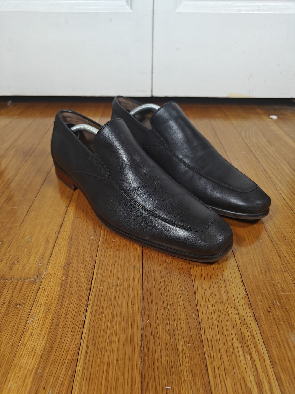 Florsheim Mens 11 Black Leather Venetian Slip On Loafers Dress Shoes